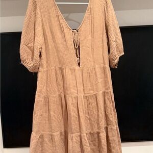 American Eagle Outfitters Tan Backless Dress